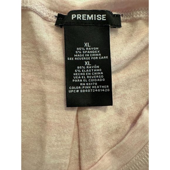 Premise  Sz XL Heather Pink Long Sleeve Top - Picture 4 of 9